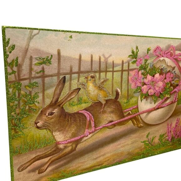 Easter Bunny Rabbit Shelf Sitter Motivational Sign NWT Primitives by Kathy - Picture 5 of 12